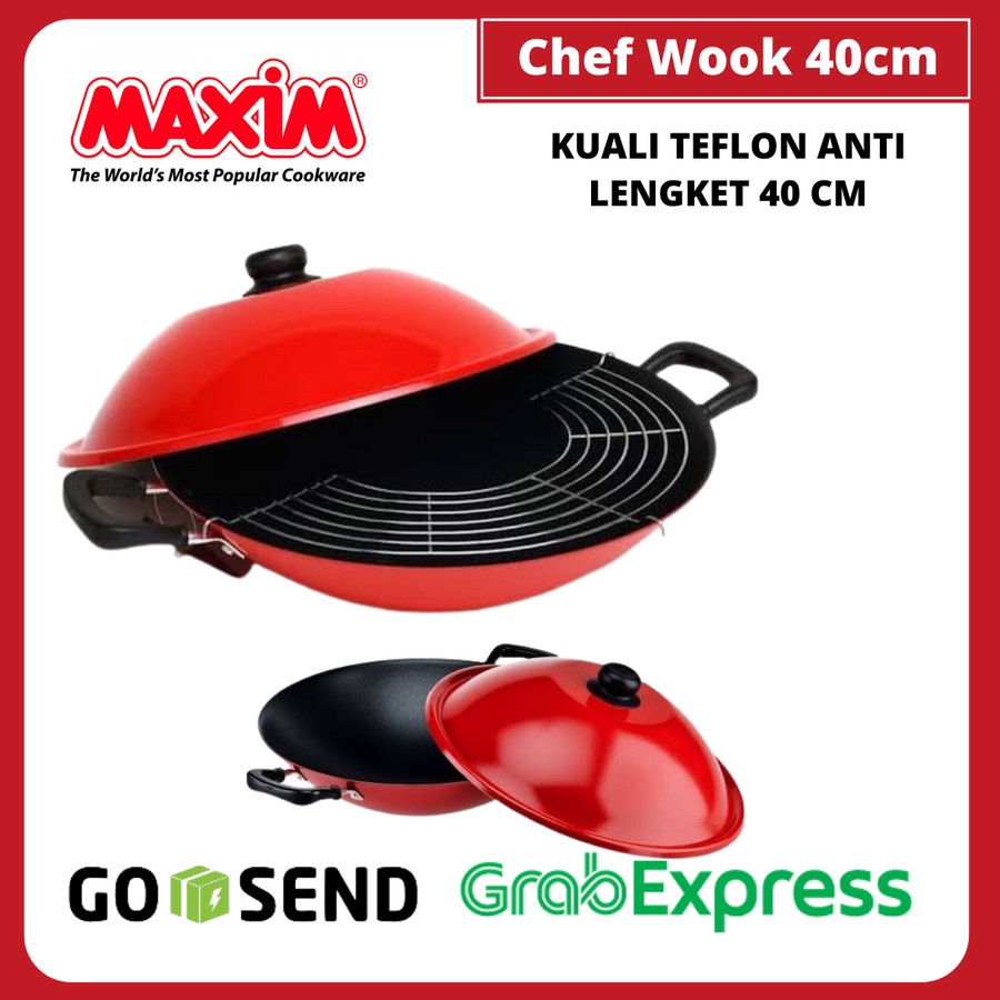 MAXIM CHEF WOK 40 CM / WAJAN PENGGORENGAN 40 CM/CHEFWOK40CM/CHEFWOK 40 CM/CHEF WOK 40 CM/CHEF WOK & 
