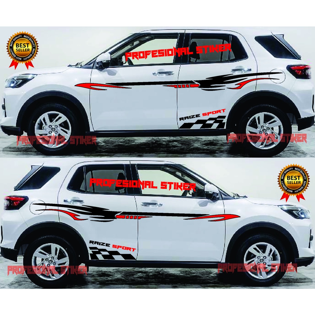 Stiker Body Mobil Toyota Raize Aksesoris Stiker Mobil Raize