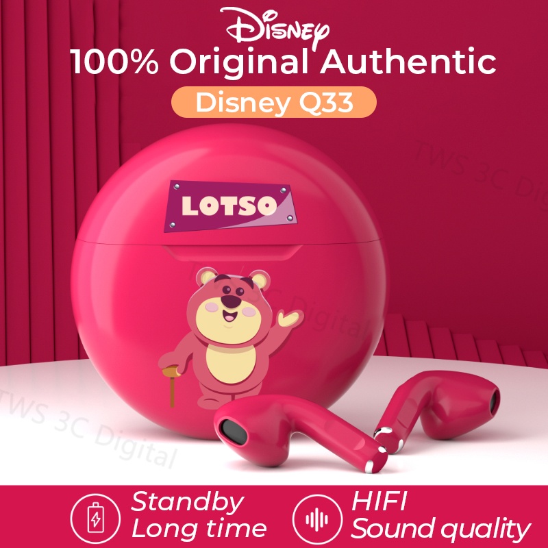 [Garansi 6 bulan] 100% Original Disney Wireless Headset Lotso Bluetooth 5.1 TWS Earphone Dengan Mikrofon Untuk Android IOS