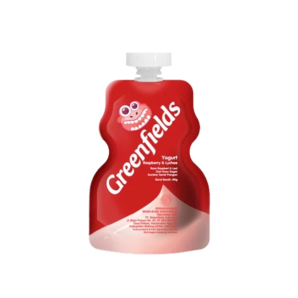 Promo Harga Greenfields Yogurt Squeeze Raspberry Lychee 80 gr - Shopee