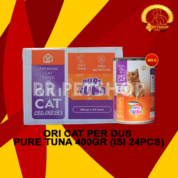 Makanan Kucing Basah Ori Cat Kaleng Wet Food Grosir Dus 24 PCS 400GR