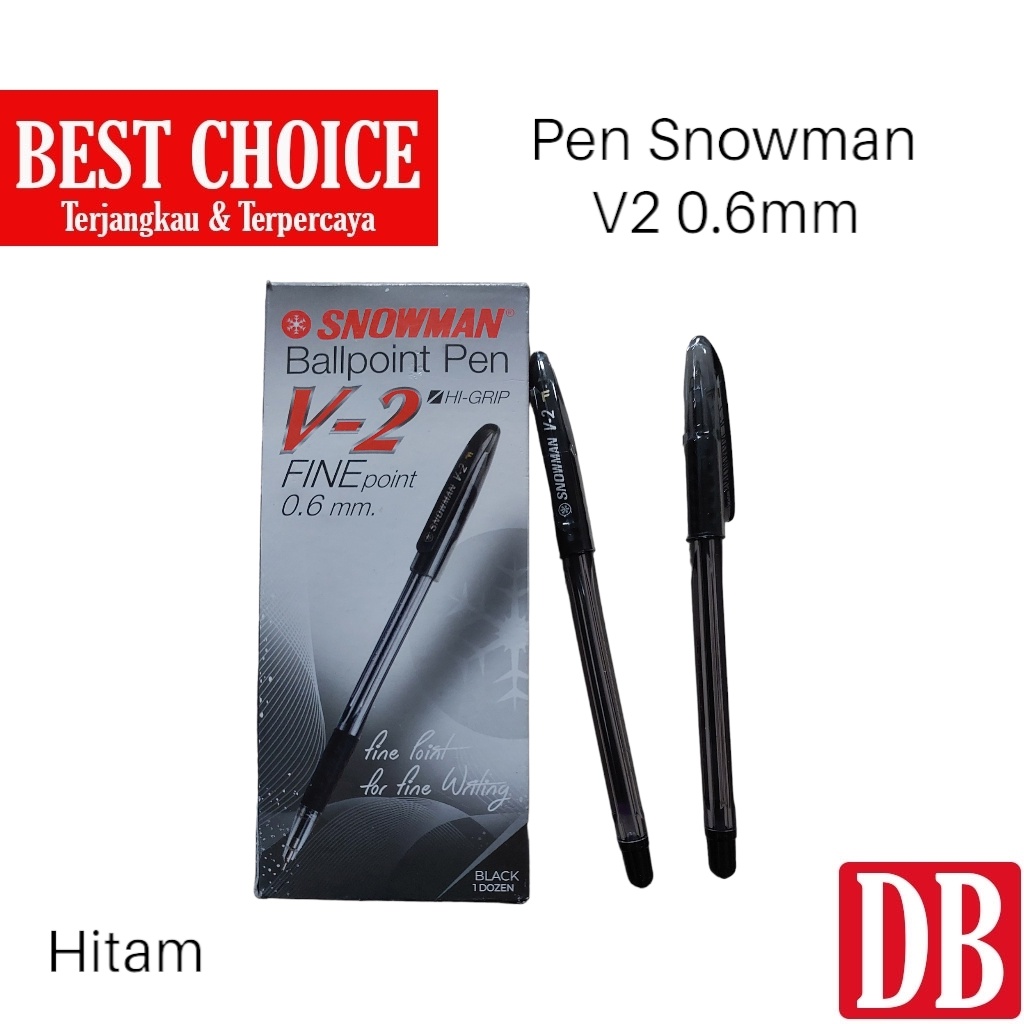 

Ballpoint / Pulpen Snowman V2 1.0 mm / 0.6 mm Hitam