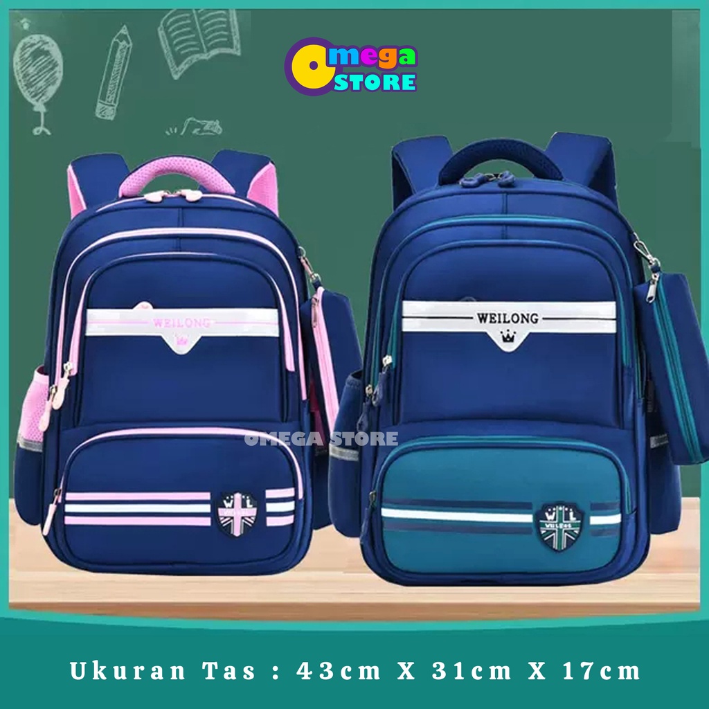 Tas Sekolah Siswa Baru TK SD Tas Ransel Sekolah Keren Backpack Kapasitas Besar Laptop Backpack - 287