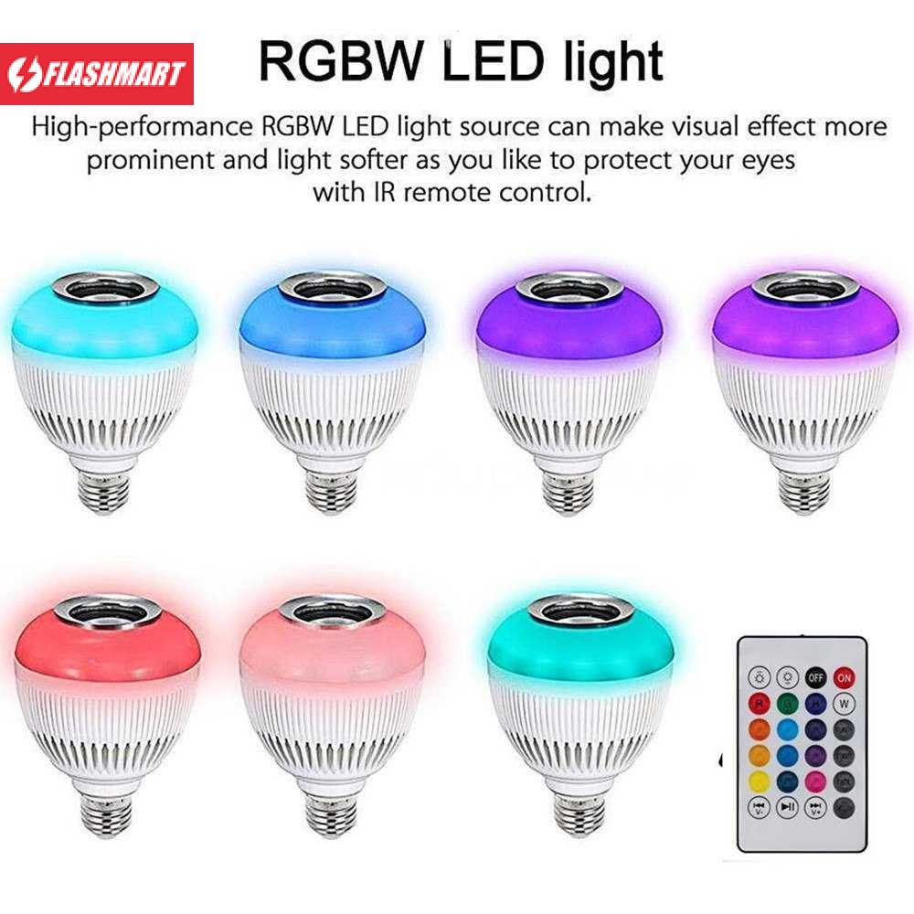 Flashmart Bohlam LED RGB E27 6W with Bluetooth Speaker - WJ-L2