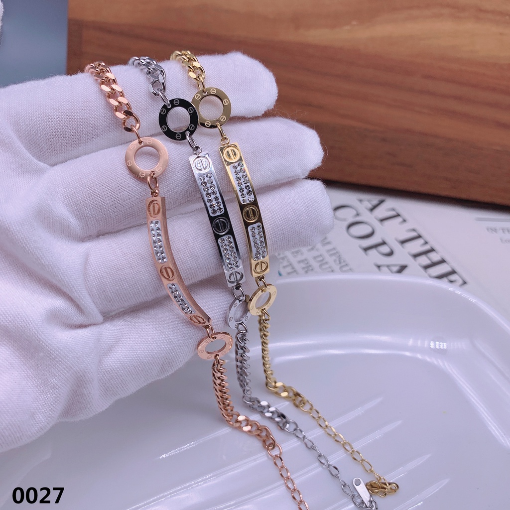 Gelang Titanium Permata Perhiasan Wanita Jewelery  0027
