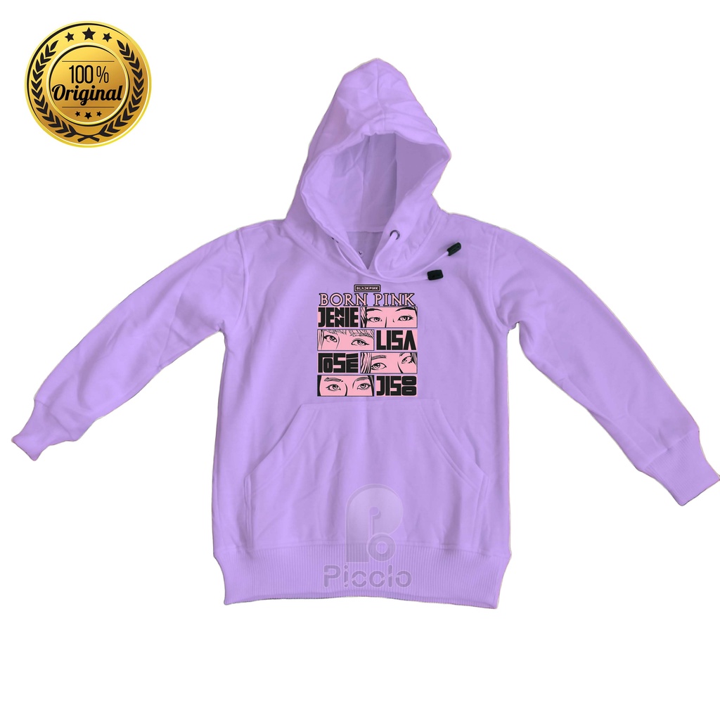 SWEATER HOODIE ANAK PEREMPUAN MOTIF BORN PINK BLACKPINK IDOL KOREA