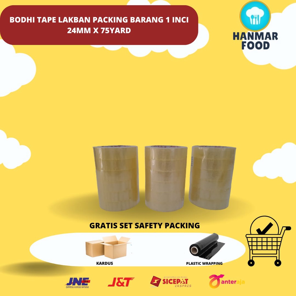 

Bodhi Tape Lakban Bening 24mm x 90 Yard