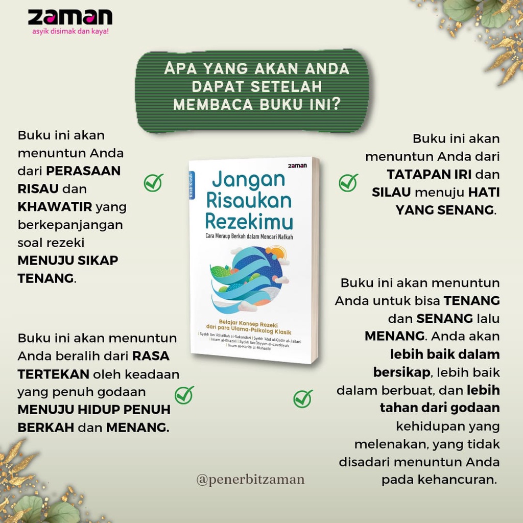 JANGAN RISAUKAN REZEKIMU : CARA MERAUP BERKAH DALAM MENCARI NAFKAH