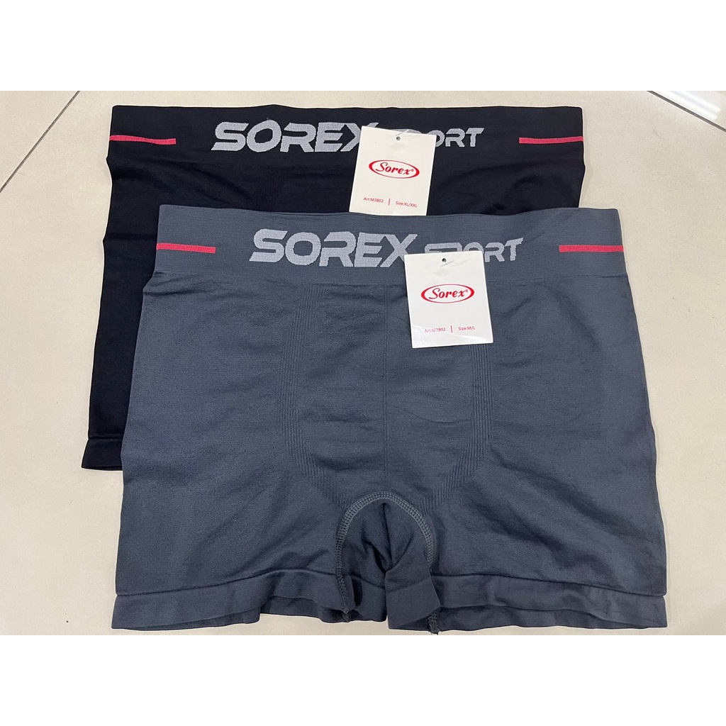 ( HARGA 1 PCS ) BOXER PRIA SOREX M.3802/3804  1 PCS BOXER original satu box isi 2.Biji - Celana Dalam Boxer Pria Sorex Sport 3802 Ukuran M L XL XXL garansi termurahCELANA DALAM BOXER PRIA SOREX M 3802 &amp; M 3804 Harga Per 1 pieces