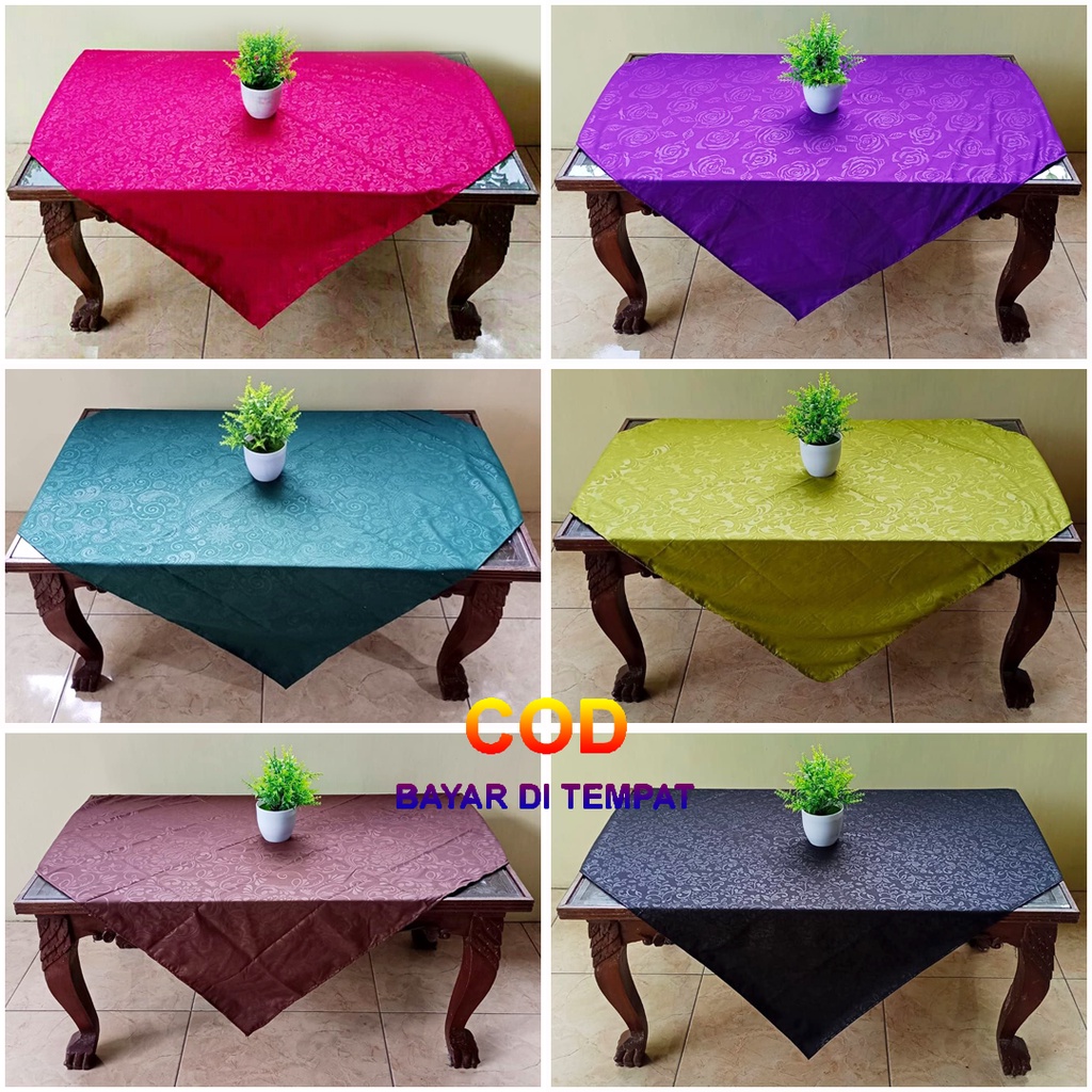 ✅COD Taplak Meja Polos 100x100 Kain Katun Aneka Warna Home Decor Dekorasi Hiasan Ruang Tamu Perlengkapan Rumah