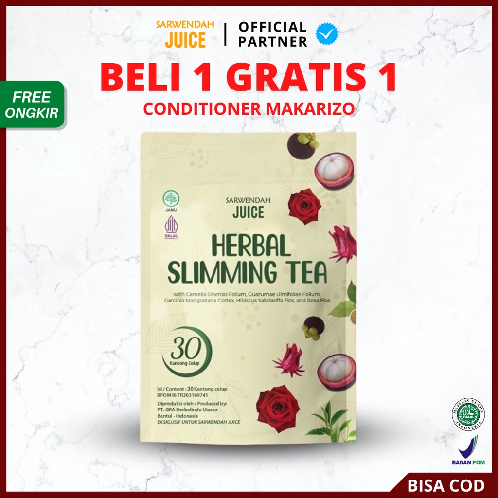 [ FREE GIFT ] Herbal Slimming Tea By Sarwendah - Teh Menurunkan Berat Badan Menahan Nafsu Makan