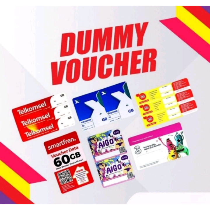 Dumy voucher konter etalase