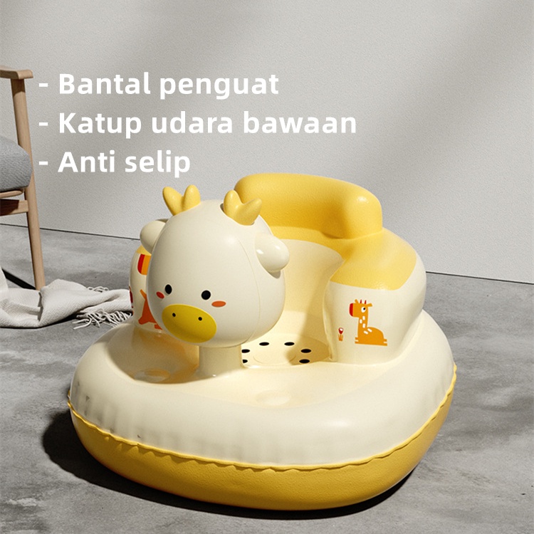 Kursi Sofa Musik Bayi PVC Pompa Angin Sofa Rusa Makan Bayi Belajar Duduk WJ12