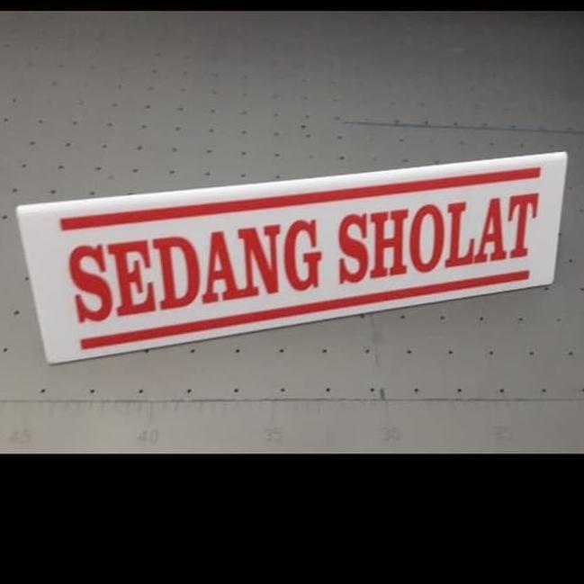 

Top Promo SIGN BOARD SIGN LABEL ACRYLIC PAPAN NAMA SEDANG SHOLAT 7 X 25 Elegan