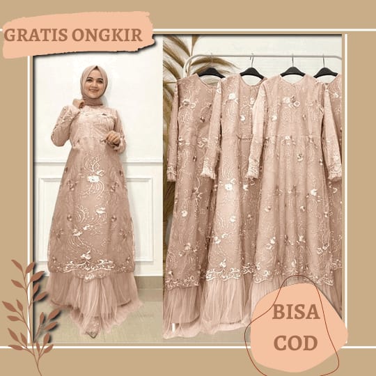 Gamis Terbaru Olivia Maxy Dress Wanita Muslimah Original Spassy Gamis Terbaru 2023 Gamis Lebaran 202