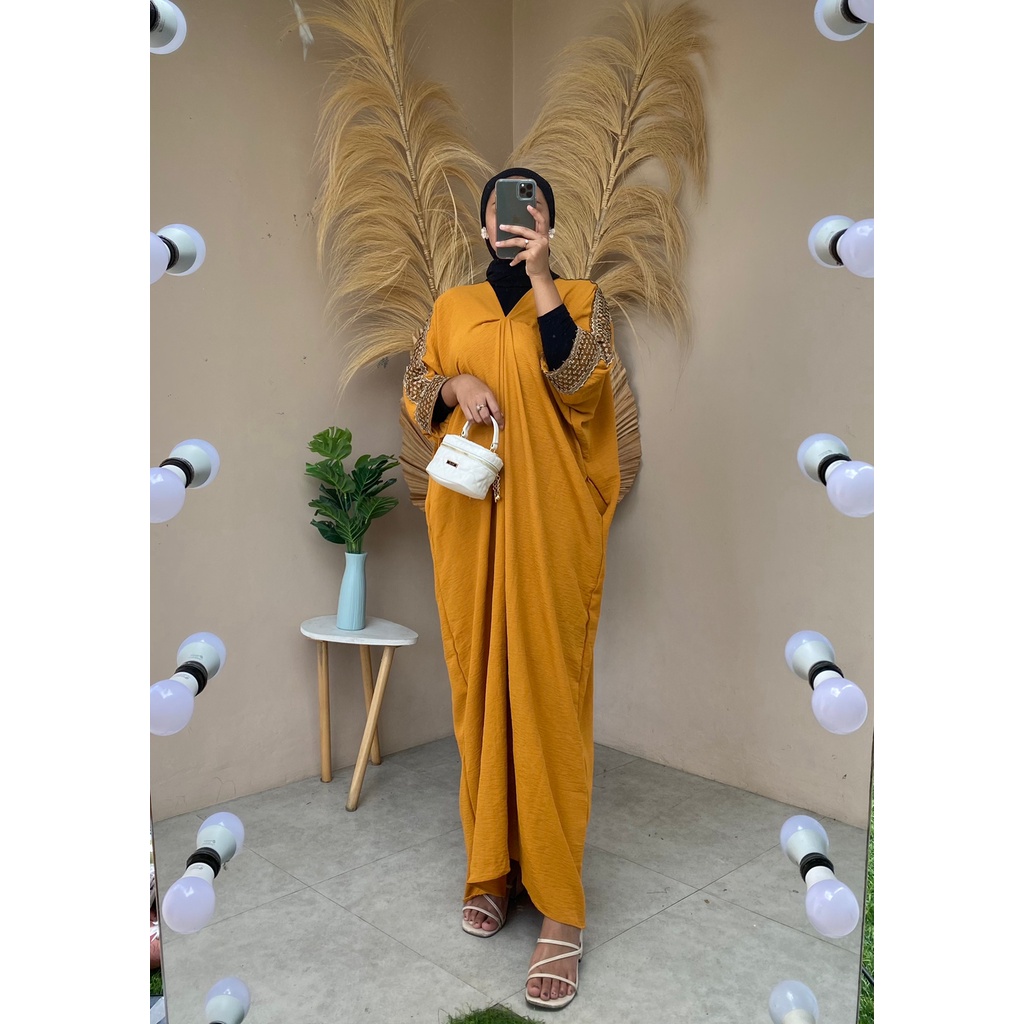 Gamis Kaftan Renda / Kaftan Melia Kombinasi Renda