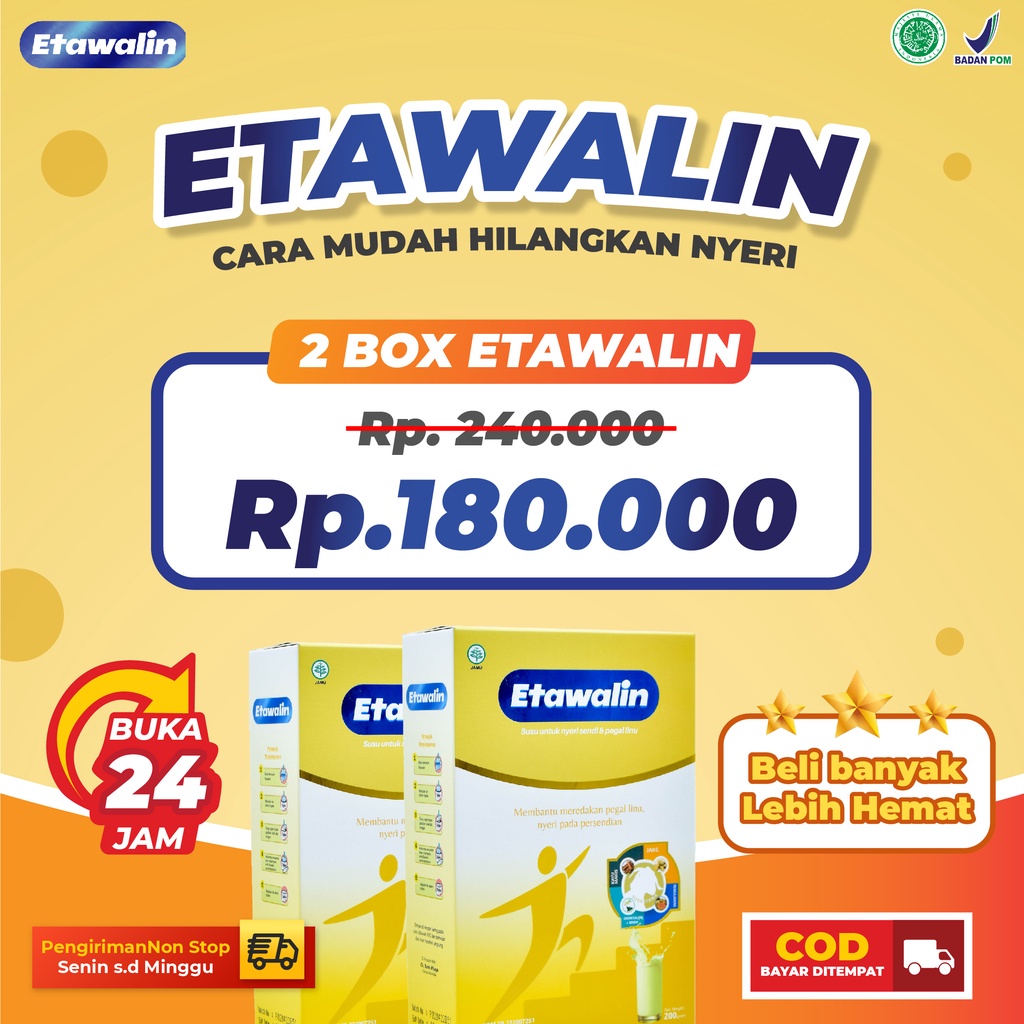 

Etawalin Susu Etawa Herbal Asam Urat 2 Box