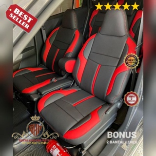 sarung jok kulit mobil sigra calya 2016-2023 fullset 3 baris jok