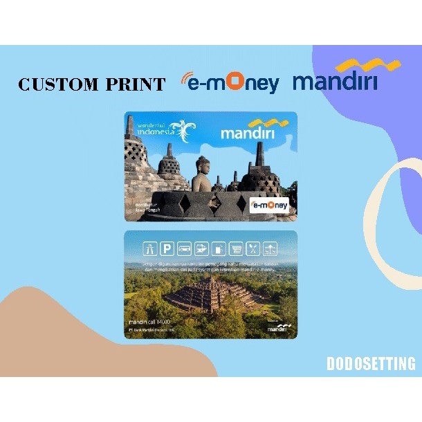 EMONEY MANDIRI CUSTOM E-TOLL /Bank Mandiri/Kartu parkir/Custom Print/E-TOLL/E-Money/ Cetak Kartu/Cus