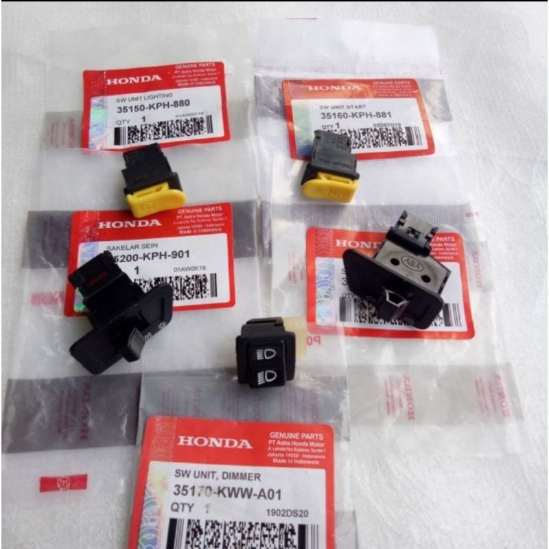 [L294] Tombol Set Beat Karbu Vario 110 Kharisma Supra 125 Revo 110 Fit New Tombol Set Karisma