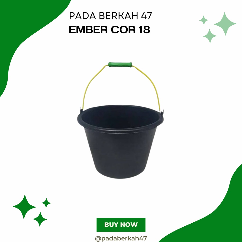 Ember Cor 18 Hitam Plastik / Ember Cor Anti Pecah / Ember Cor Plastik