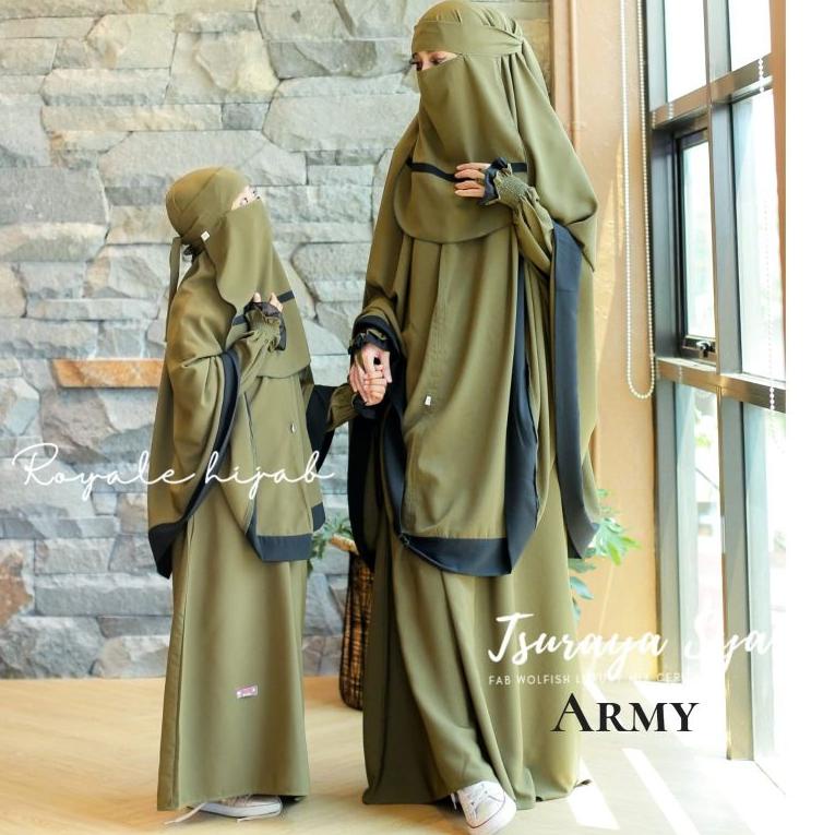 BOOMING Tsuraya Syari couple mom and kids gamis set syari couple family