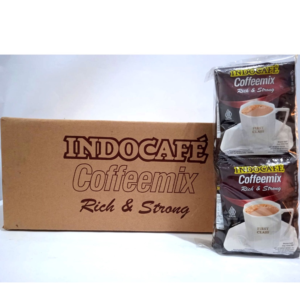 

Kopi Indocafe Coffeemix Rich & Strong 1 Karton /12 Bags x 10 Sachets