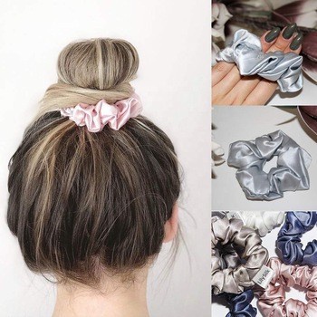 [GROSIR] IKAT RAMBUT CEPOL WANITA SCRUNCHIE JEDAI SATIN SILK AKSESORIS WANITA KOREA