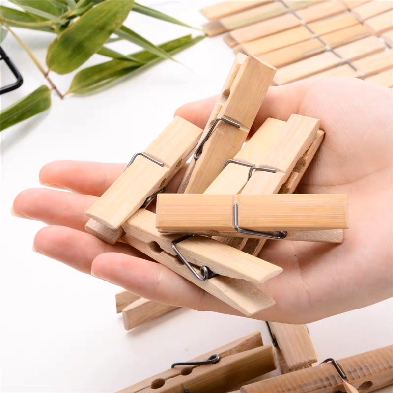 Natural bamboo peg / Jepitan Jemuran Bamboo (isi 20pcs)