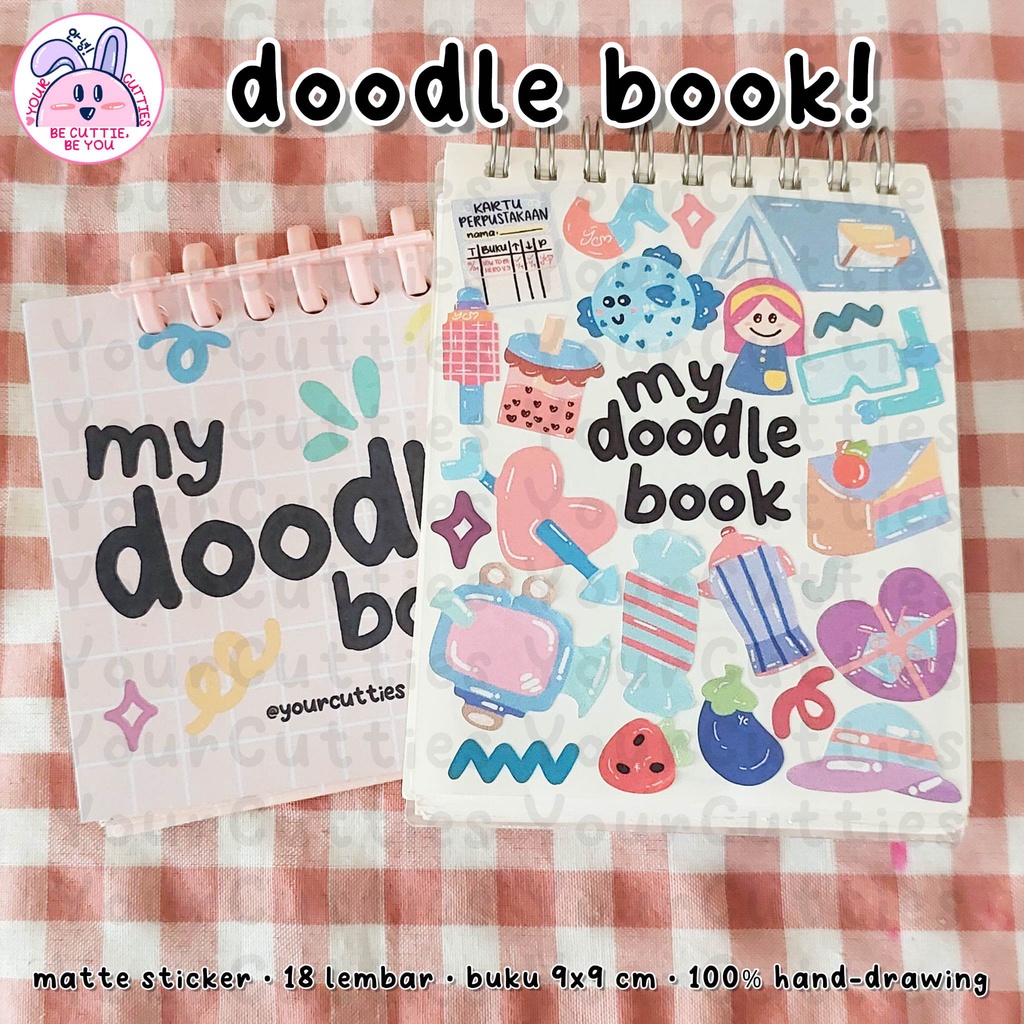 

[STICKER BOOK] DOODLE STIKER LUCU SUPER GEMES BUKU STIKER BERFAEDAH