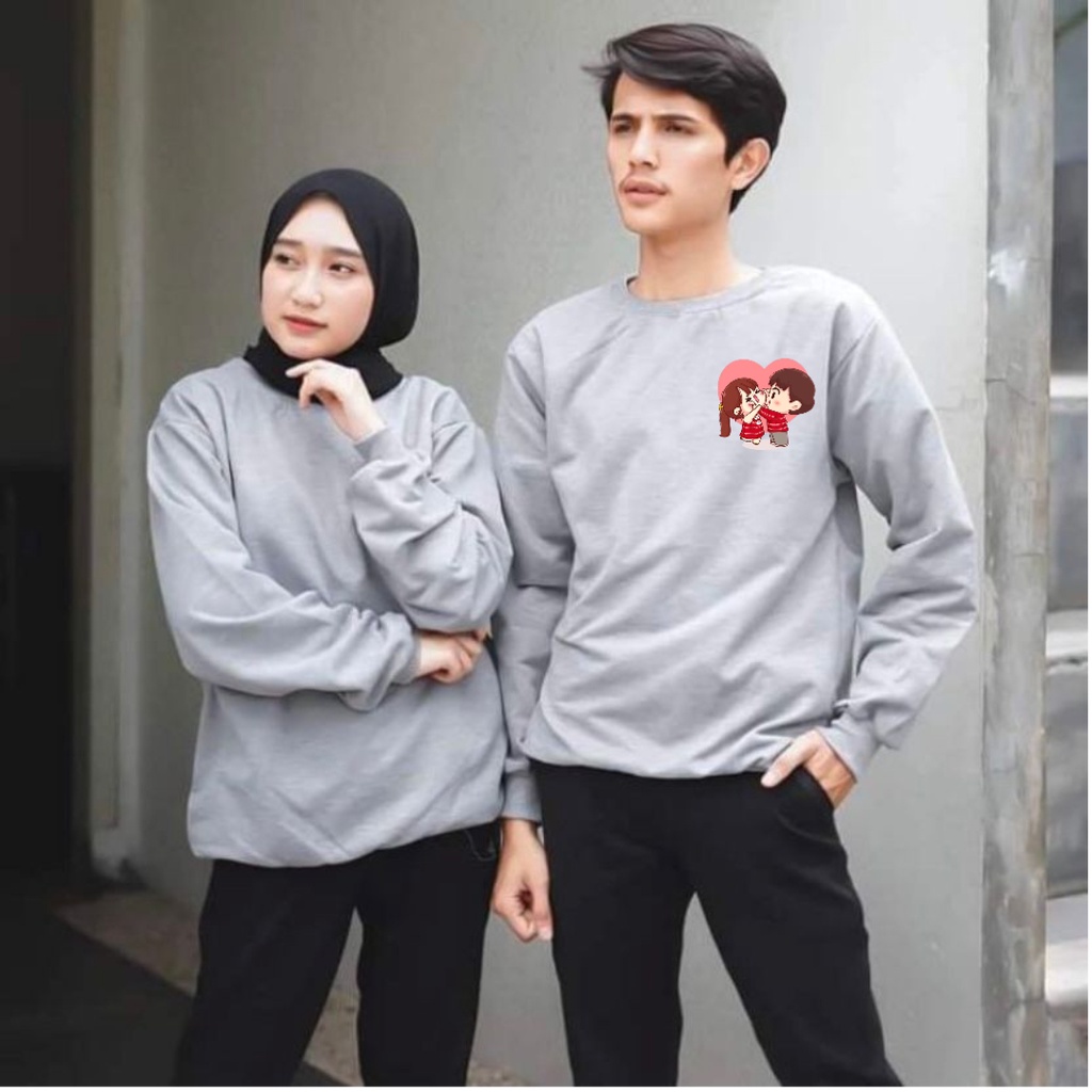 baju lengan panjang COUPLE love / kaos distro trendy keren dan kekinian / kaos terlarid