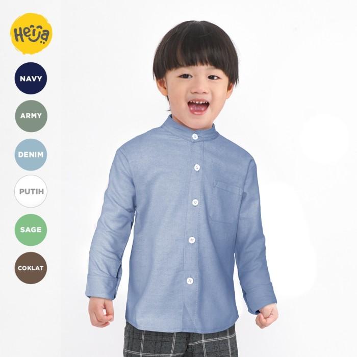 KEMEJA KOKO ANAK LENGAN PANJANG Couple Ayah - BIRU MUDA DENIM | NOVUS