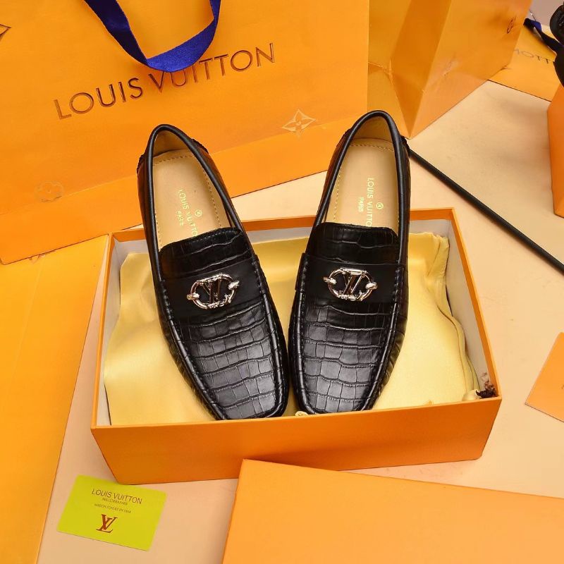 sepatu lv cowok slip on pria men shoes loafer p1shoes premium terbaru
