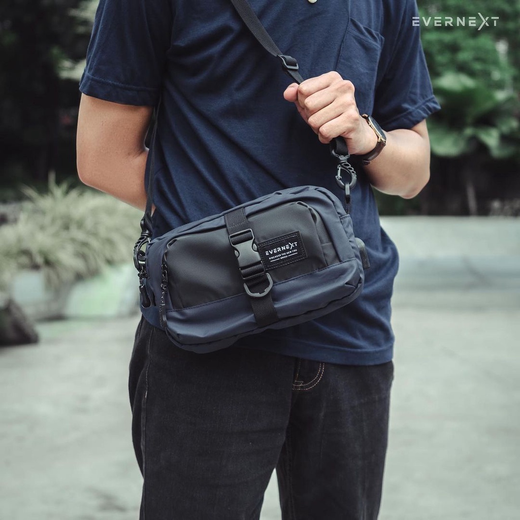 Tas Selempang 2 in 1 Sling Pouch Bag bisa Tas Tangan Clutch Hand Bag Pouch Pria Murah Keren Kasual