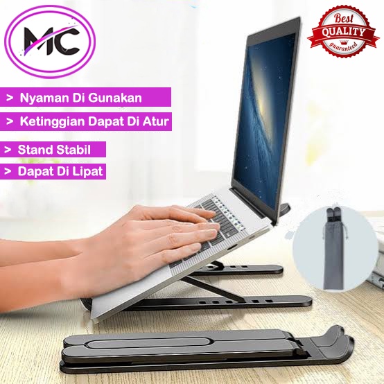 Dudukan Laptop Stand Holder Laptop Macbook Notebook IPAD Tablet Lipat PRO Anti Slip Portable Praktis