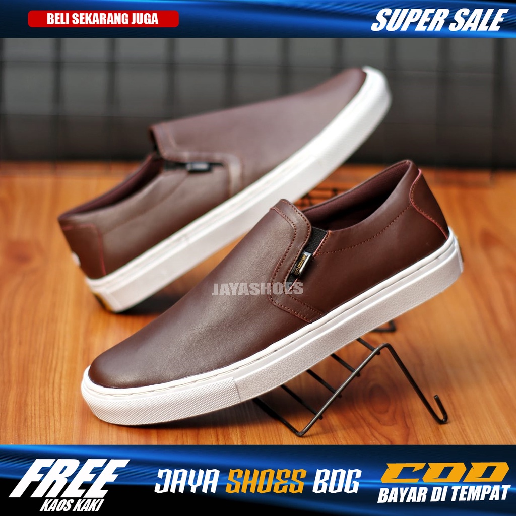 NEAR|Sepatu Formal Pria Kulit Asli Slip On Casual Santai Kerja Kantor Asli Original Distro