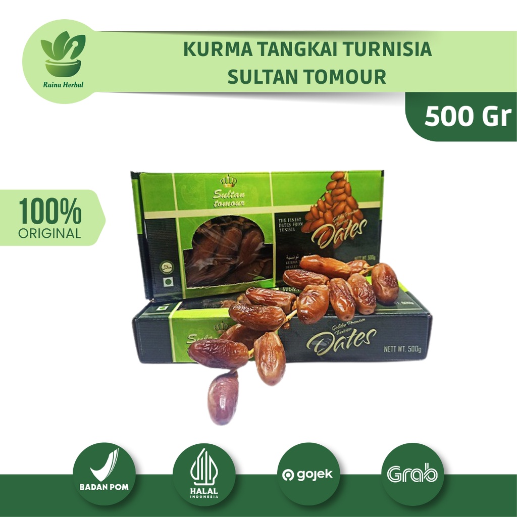 

Kurma Tangkai Tunisia Sultan Tomour 500gr