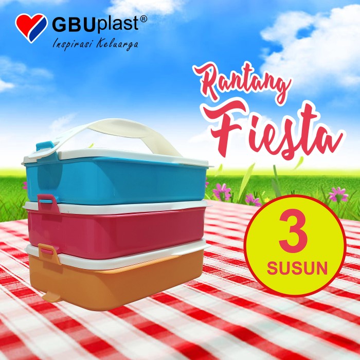 Rantang Gbu Plast Rantang Fiesta 3 Susun