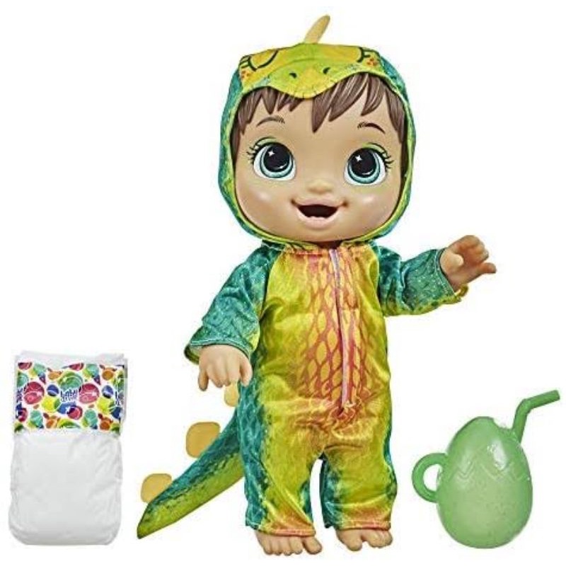 ori original hasbro baby alive BA doll dino cuties stegosaurus tricera dinosaur dinosaurus boneka mainan anak laki cowok perempuan cewek girl toy toys mamasak bayi balita cute snackin bisa minum pipis hadiah kado ultah pee natal lebaran