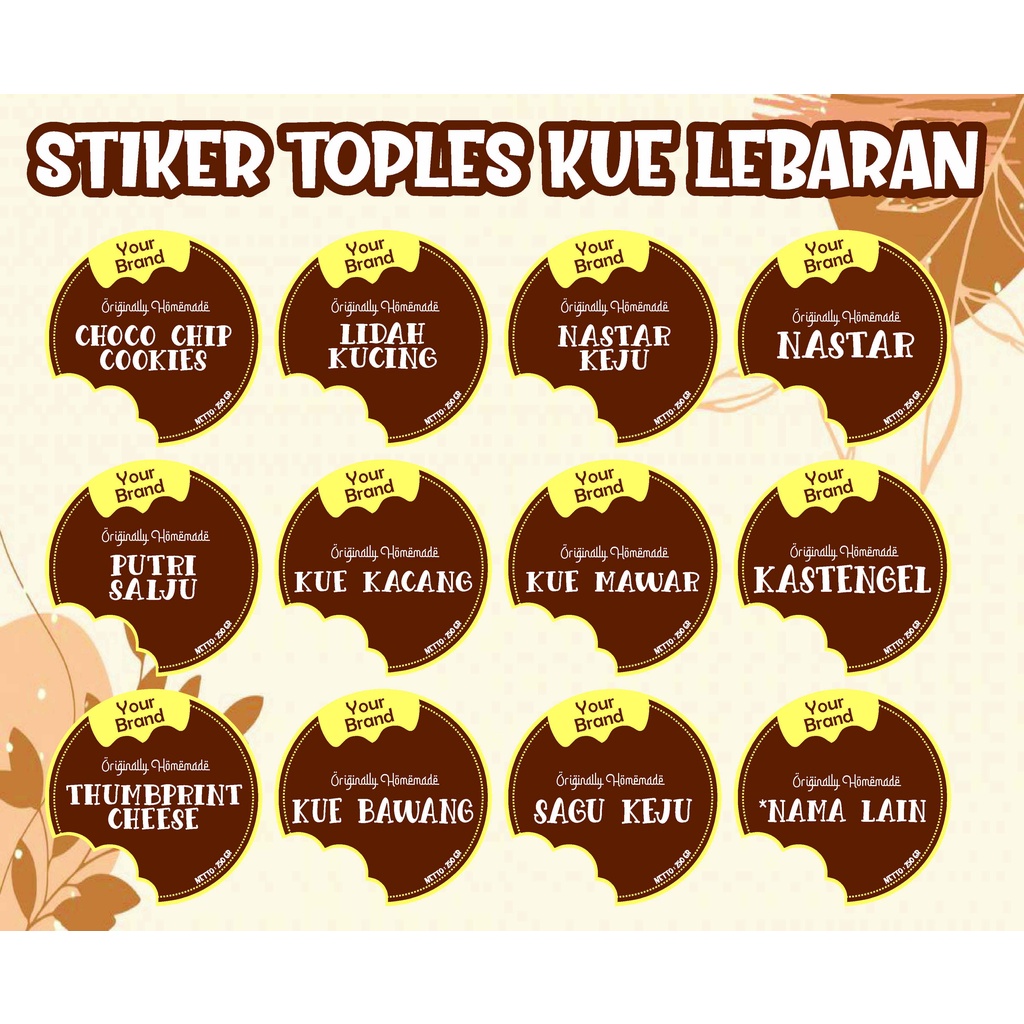 

Stiker Toples Kue Lebaran / Stiker Lebaran / Stiker Idul Fitri