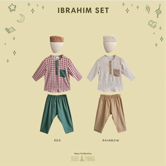 Bohopanna Kids Raya Collection Ibrahim Set