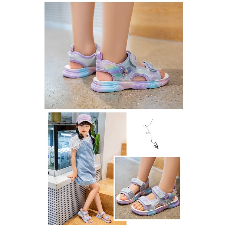 SANDAL SEPATU SENDAL JEPIT NON-SLIP ANAK PEREMPUAN DISNEY FROZEN ELSA INDOOR DAN OUTDOOR YY-6622