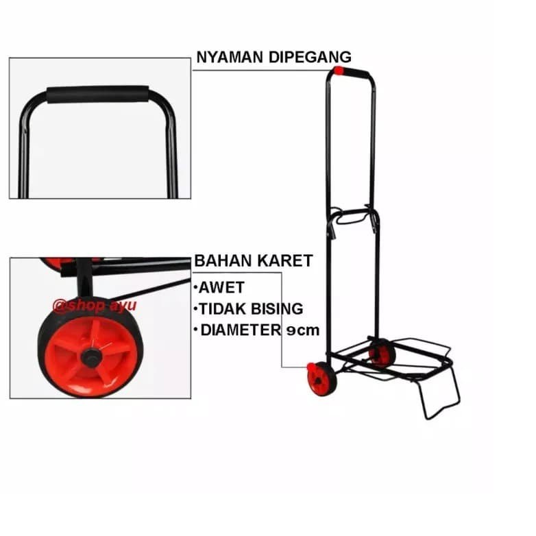 TROLI TROLLEY LIPAT SERBAGUNA - Troley Troli Lipat - trolley barang - Kenji Shop