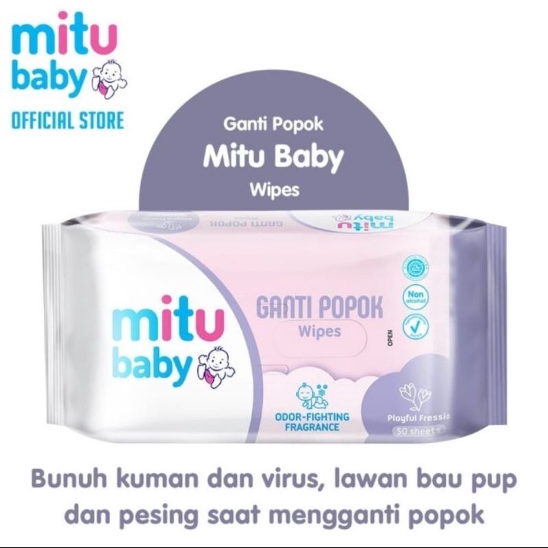 Mitu Baby Tisu Ganti Popok 2x50'S [BUY 1 GET 1]