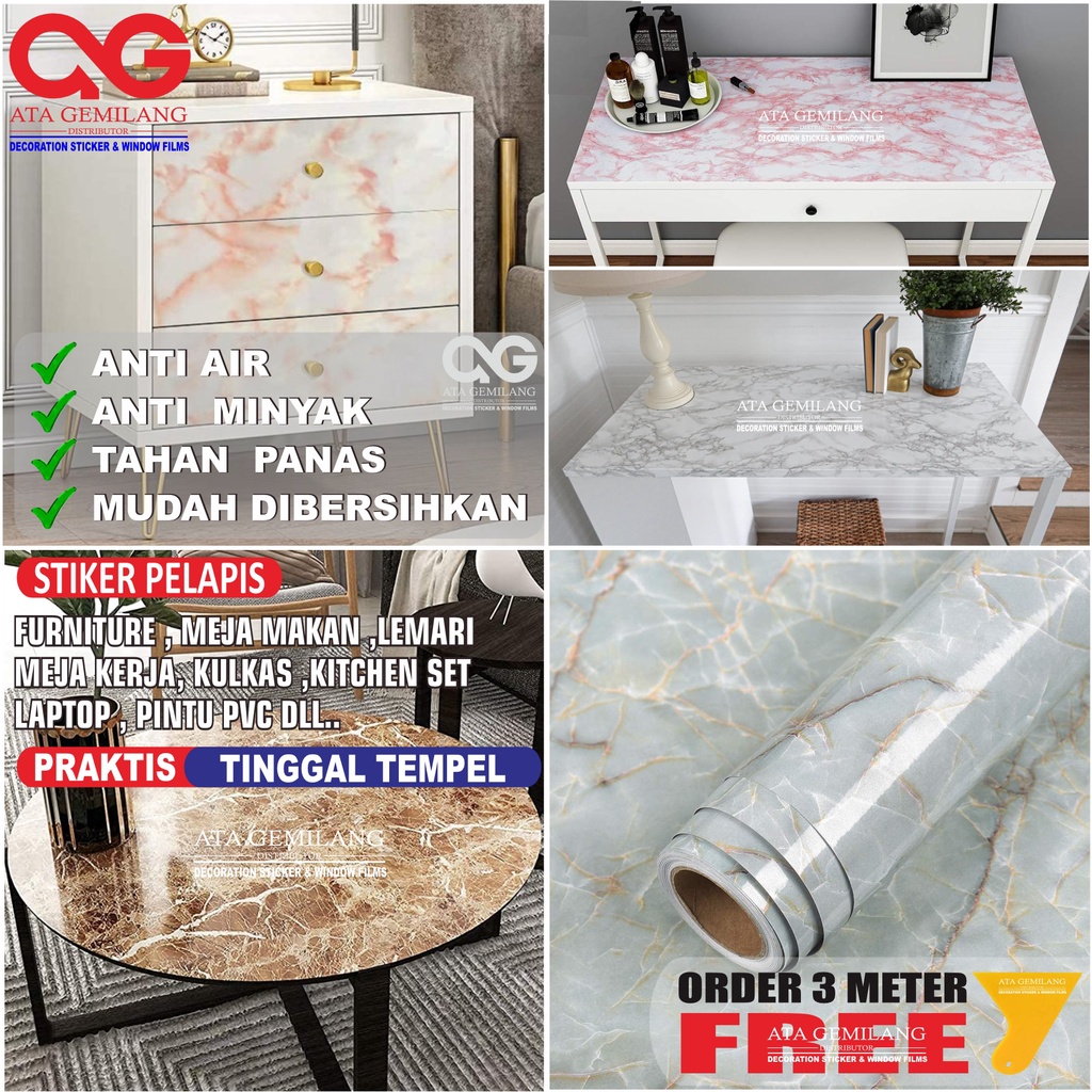 Stiker Marmer/Wallpaper/Stiker/Marmer/Wallpaper Marmer/Stiker Dinding/Stiker Lemari/Stiker Lemari Ka