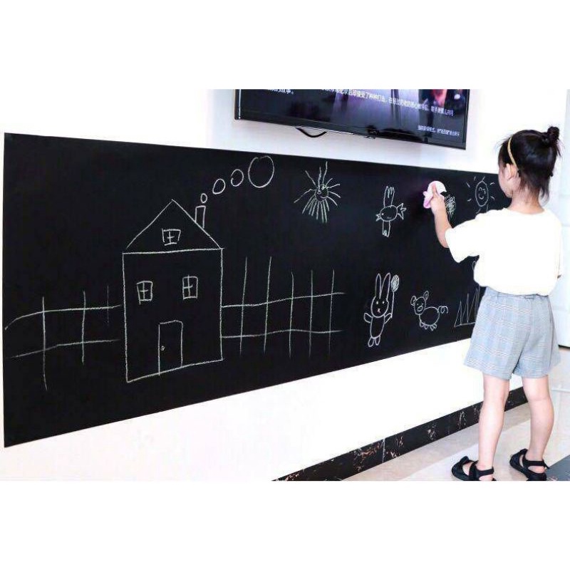 YSM - Stiker Papan tulis Whiteboard Blackboard Spidol Kapur hitam putih hijau 60 x 200 tempel / 2 Me