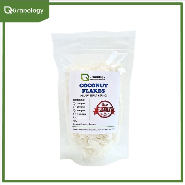 Kelapa Serut Kering / Coconut Flakes (250 gram) by Granology