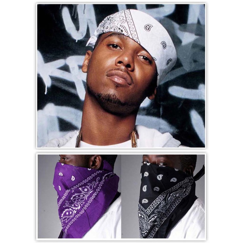 53x53cm Hip Hop Square Scarf Slayer Cycling Bandana Cotton Bandana Bunga Mete Syal / Bandana Scarf Slayer Bando Gelang Motif HipHop Skate Punk Cotton Katalog