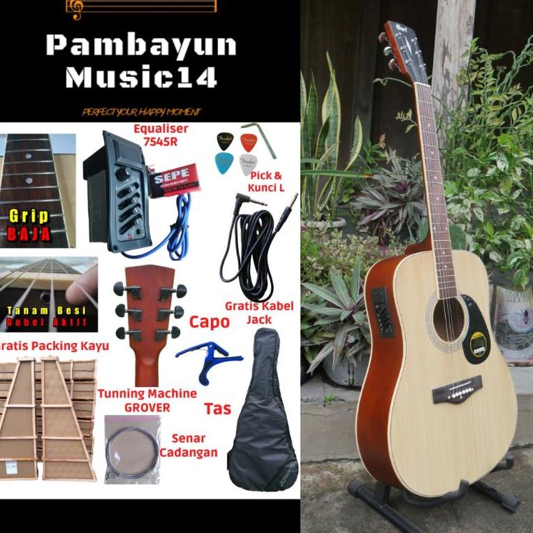CHEKOUT GITAR AKUSTIK CORT AD810 Custom GRATIS PACKING KAYU