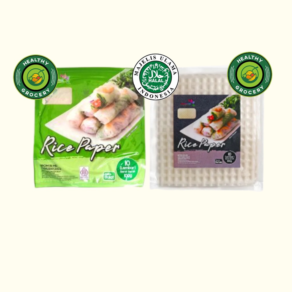 Rice Paper / Banh Trang Paper rice Bulat 100gr Isi 10 Lembar High Quality Kulit Lumpia Vietnam JAVA SUPER FOOD